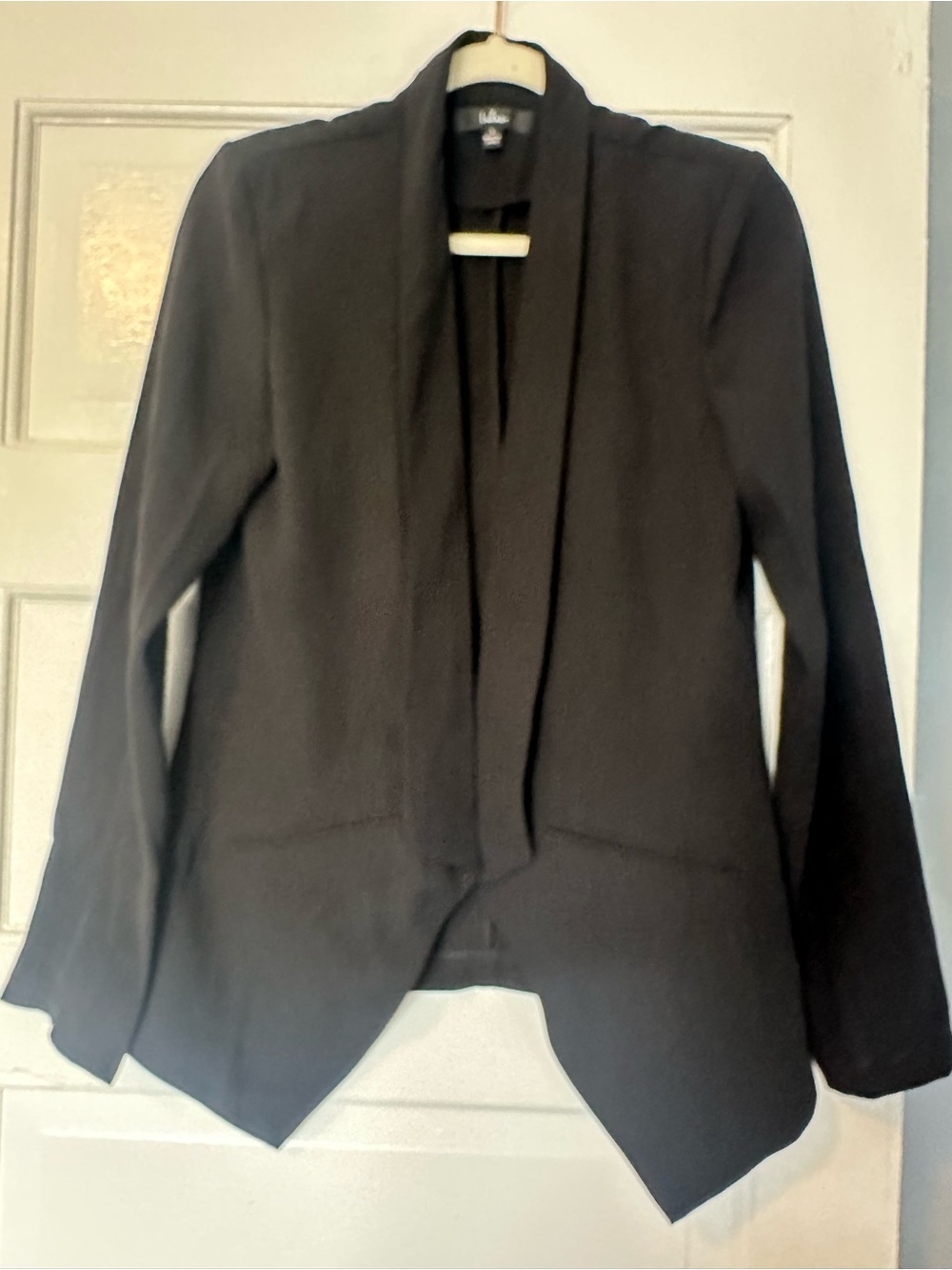🖤 Lulus Draped Open-Front Waterfall Blazer — Black Size S